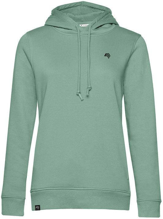 BAC W34B ― Weicher Damen Bio-Baumwolle Hoodie - Blau Sage Grün