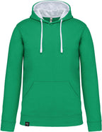 KRB K446 — Bi-Color Hoodie Sweatshirt - Kelly Green / White