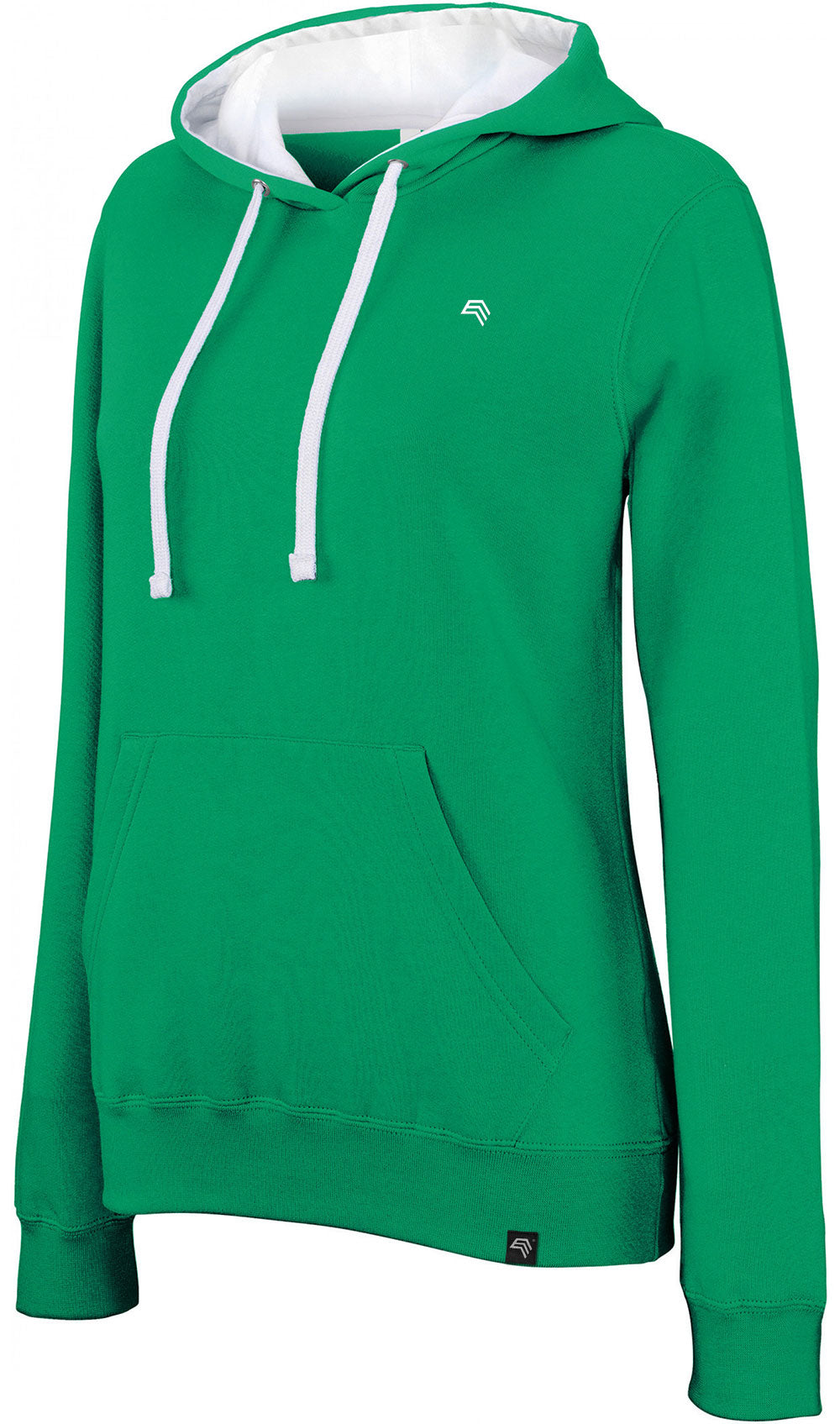 ― % ― KRB K465 ― Damen Bi-Color Hoodie - Grün / Weiß [M]