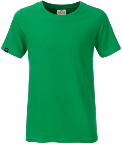 JAN 8008B ― Kinder/Jungen Bio-Baumwolle T-Shirt - Fern Grün