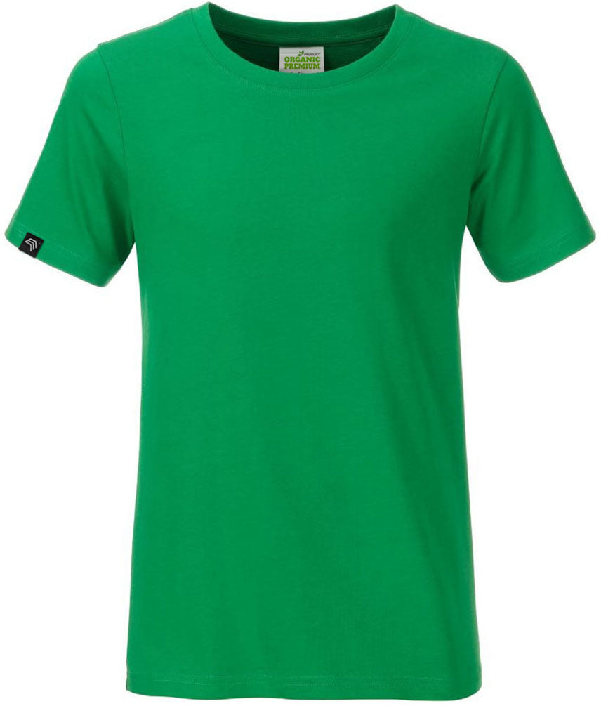 JAN 8008B - Kids'/Boys' Organic Cotton T-Shirt - Fern Green