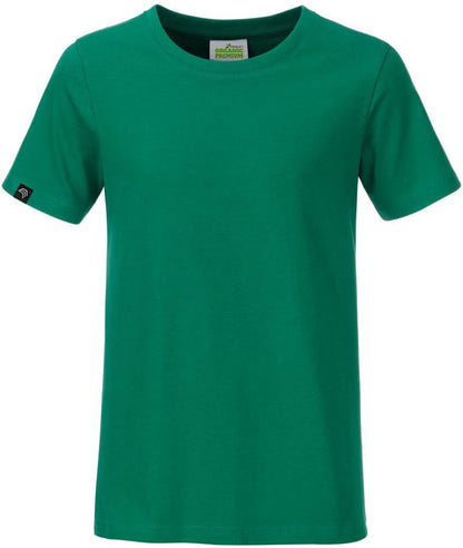 JAN 8008B ― Kinder/Jungen Bio-Baumwolle T-Shirt - Irish Grün