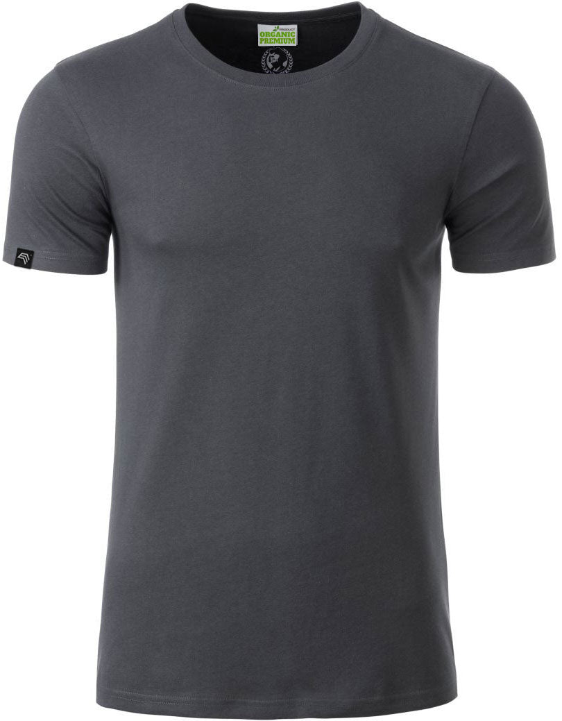 ― % ― JAN 8008 ― Herren Bio-Baumwolle T-Shirt - Graphite Grau / 3XL