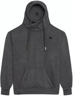 JDS 0021 ― Cross Neck Crossover Hoodie - Charcoal Grey Melange