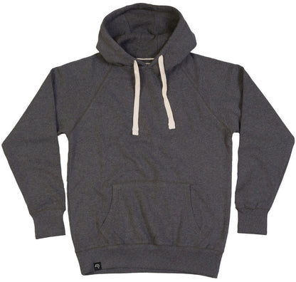 MTS M073 ― Heavy Peach-finish Raglan Hoodie mit Bio-Baumwolle - Grau Charcoal Melange