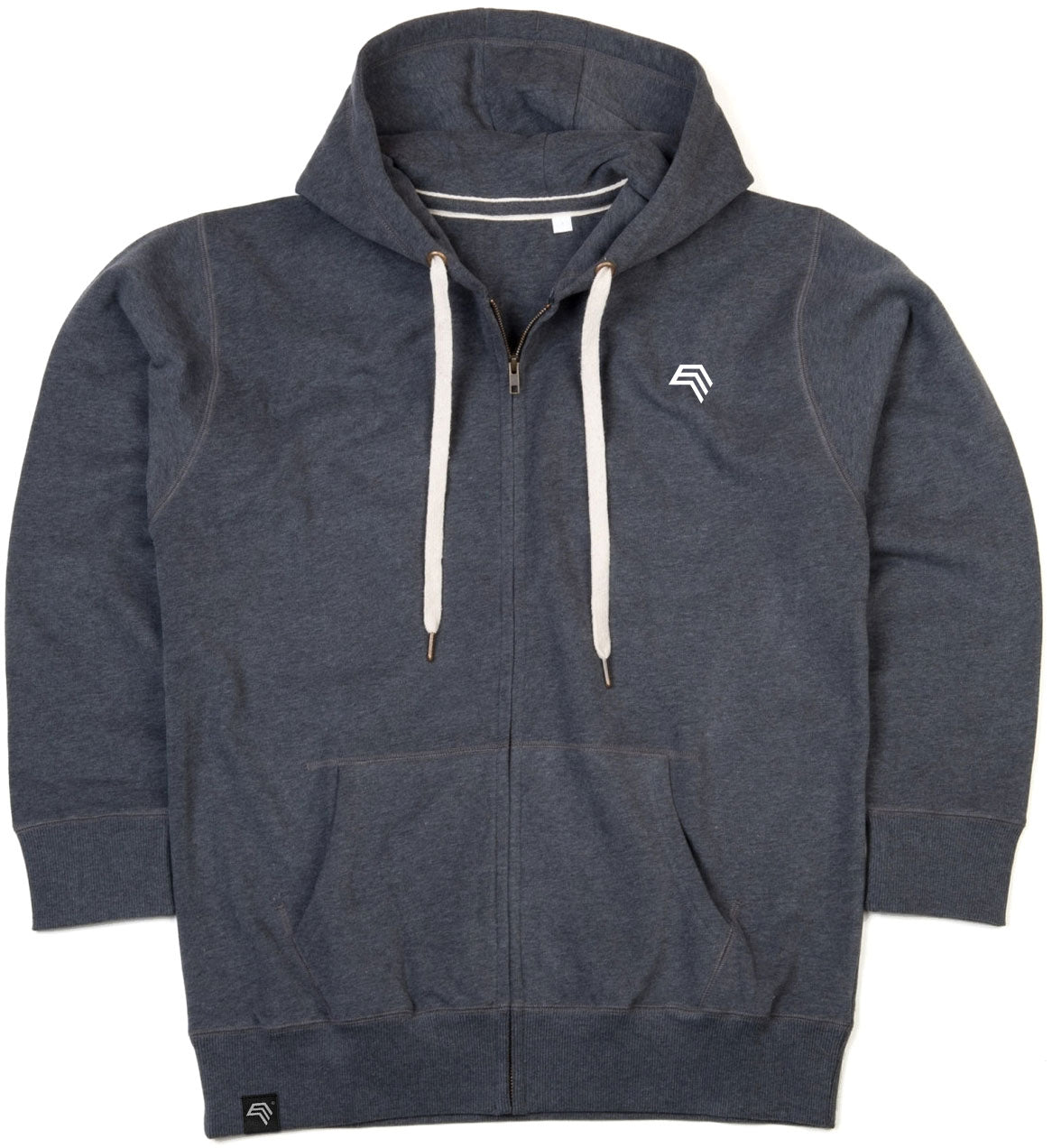 MTS M083 ― Heavy Raglan Sweat Jacket with Organic Cotton - Grey Charcoal Melange