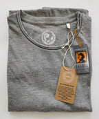JAN 8002 ― Men's Organic Cotton Rolled Hem T-Shirt - Heather Melange Grey