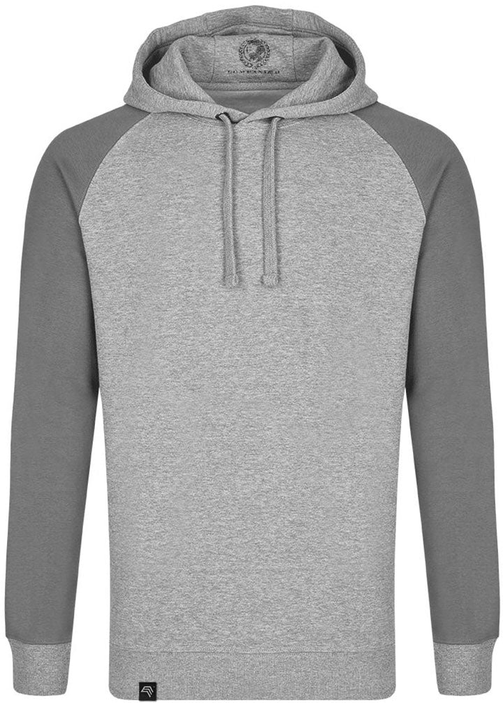 MMT 0611 ― Bi-Color No Pocket Hoodie Sweatshirt - Heather Gray / Solid