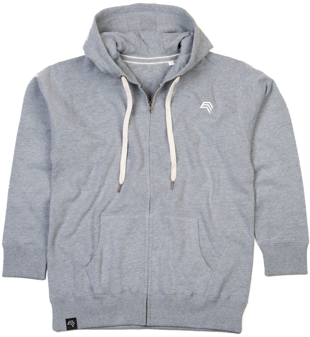 MTS M083 ― Heavy Raglan Sweat Jacket with Organic Cotton - Heather Grey Melange