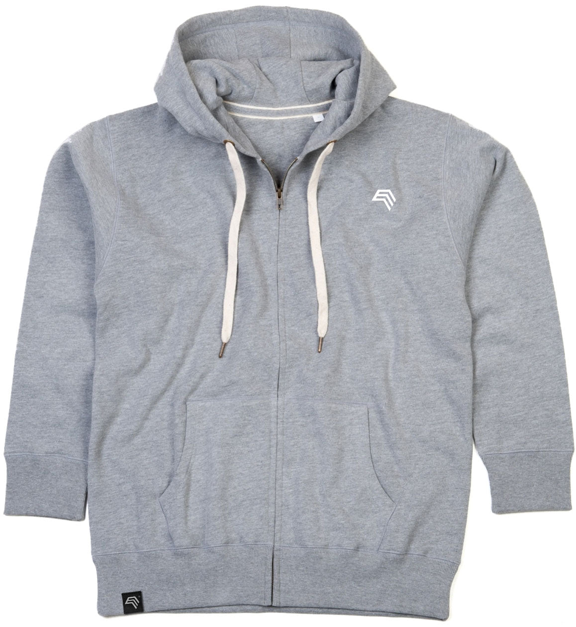MTS M083 ― Heavy Raglan Sweat Jacket with Organic Cotton - Heather Grey Melange