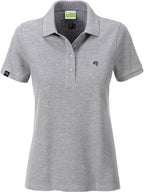 ― % ― JAN 8009 ― Damen Bio-Baumwolle Polo Shirt - Melange Grau Heather / 2XL
