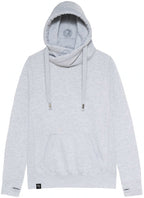 JDS 0021 — Cross Neck Hoodie - Heather Gray Melange