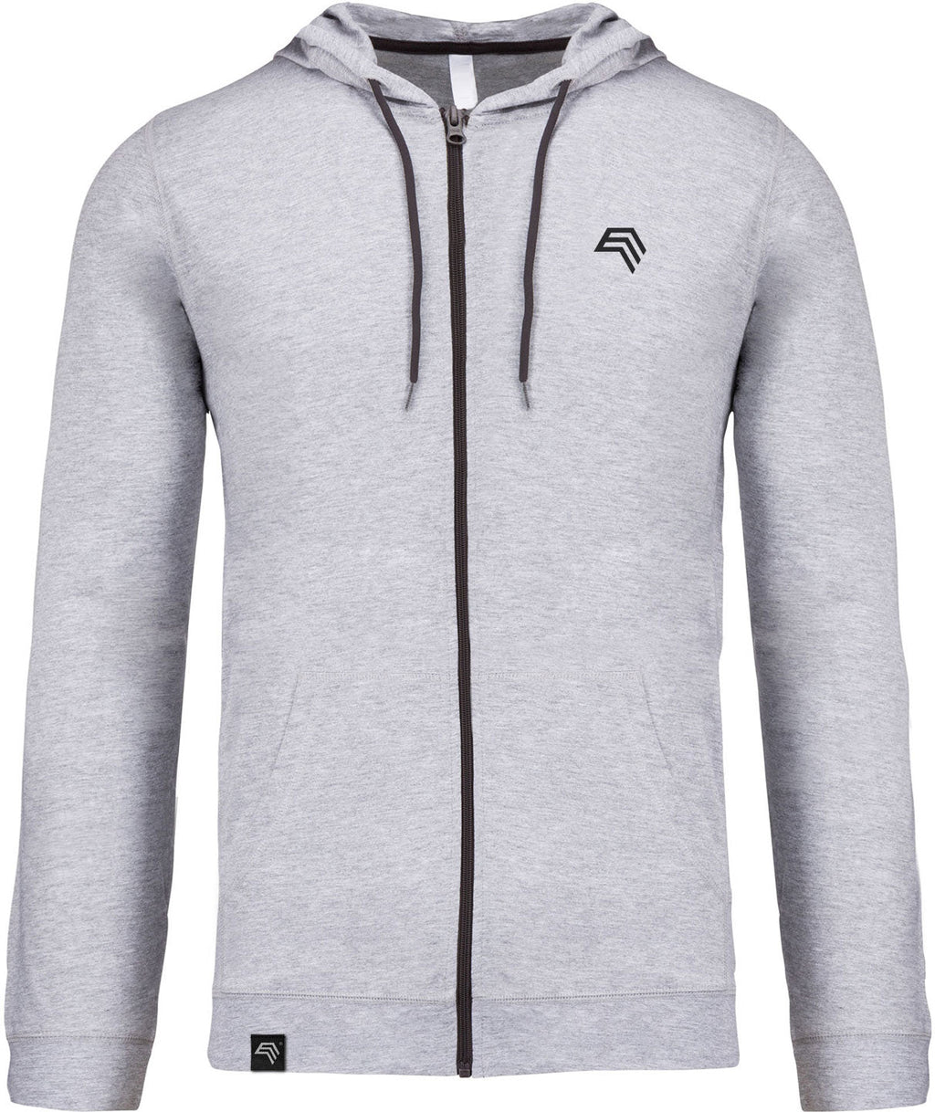 ― % ― KRB K438 ― Lightweight Sweat Jacket - Heather Grau Melange / XS