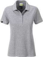 ― % ― JAN 8009 ― Damen Bio-Baumwolle Polo Shirt - Melange Grau Heather / L