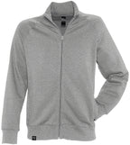 SLS 4720 — Raglan Sweat Jacket with Stand-Up Collar - Heather Grey Melange