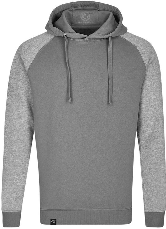 MMT 0611 ― Bi-Color No Pocket Hoodie Sweatshirt - Grau Solid / Melange