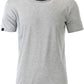 JAN 8002 ― Herren Bio-Baumwolle Rollsaum T-Shirt - Heather Melange Grau