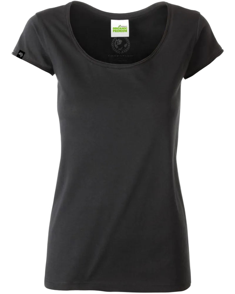 JMS 0108 ― Damen Rollsaum T-Shirt mit Bio-Baumwolle