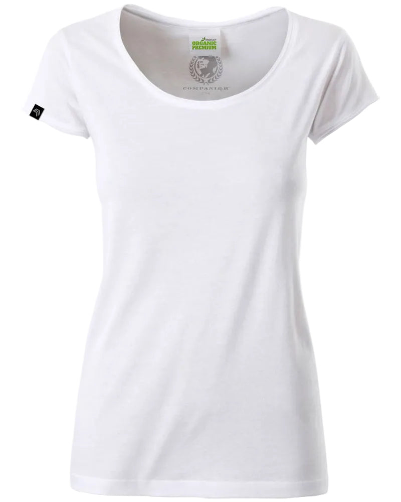 JMS 0108 ― Damen Rollsaum T-Shirt mit Bio-Baumwolle