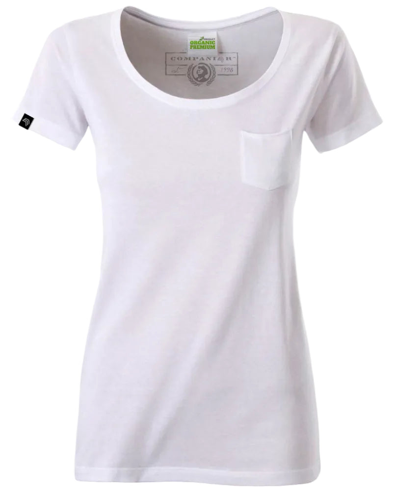 ― % ― JMS 0308 ― Damen Bio-Baumwolle T-Shirt mit Brusttasche