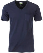 ― % ― JMS 0408 ― Bio-Baumwolle V-Neck T-Shirt mit Brusttasche