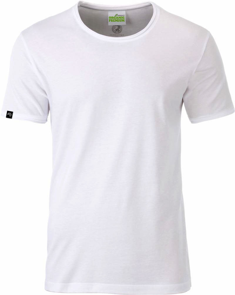 JMS 0802 ― Herren Bio-Baumwolle Rollsaum T-Shirt