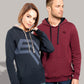 KRB K446 ― Bi-Color Hoodie Sweatshirt - Melange Grau / Blau Navy