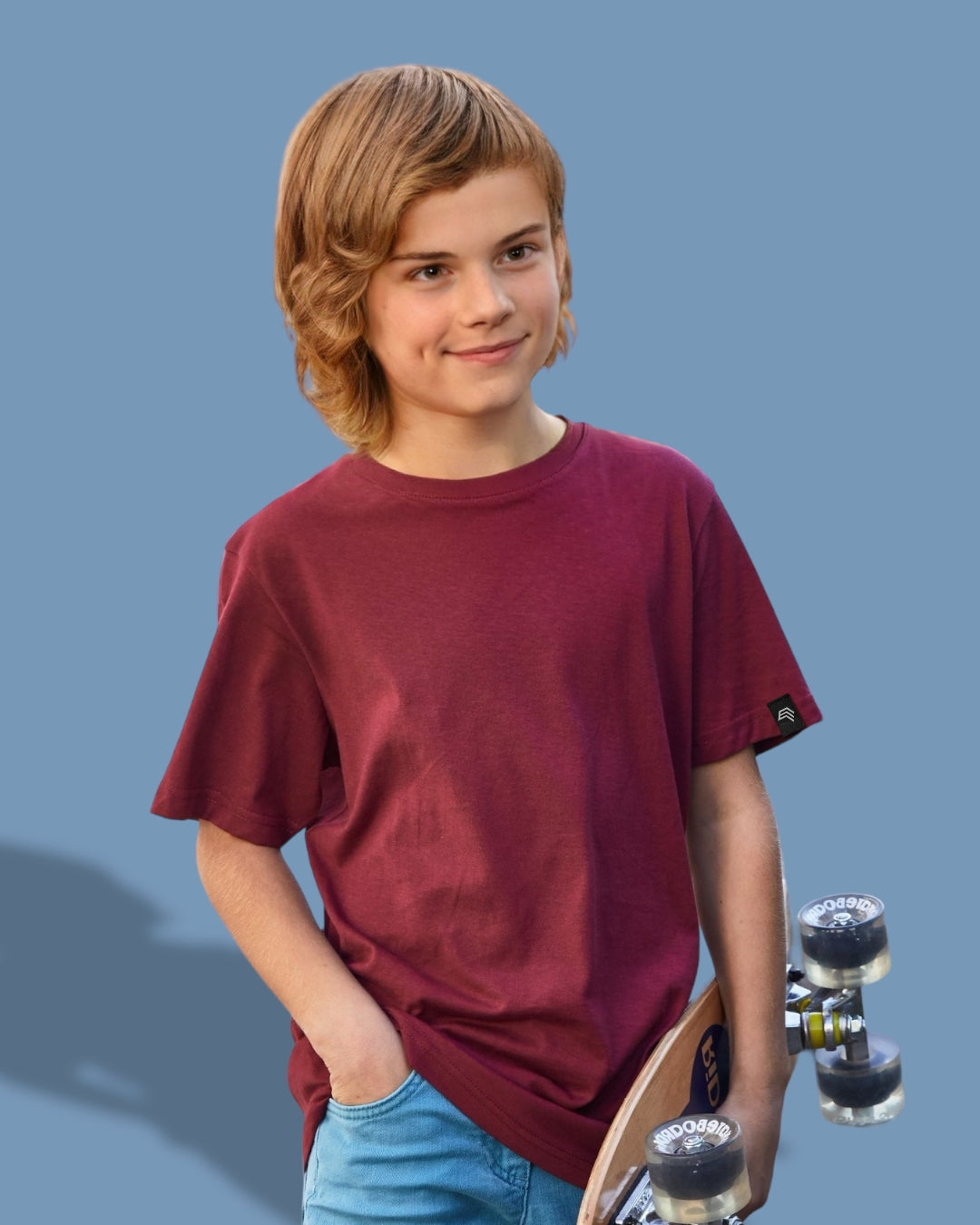 JAN 8008B ― Kinder/Jungen Bio-Baumwolle T-Shirt - Rot