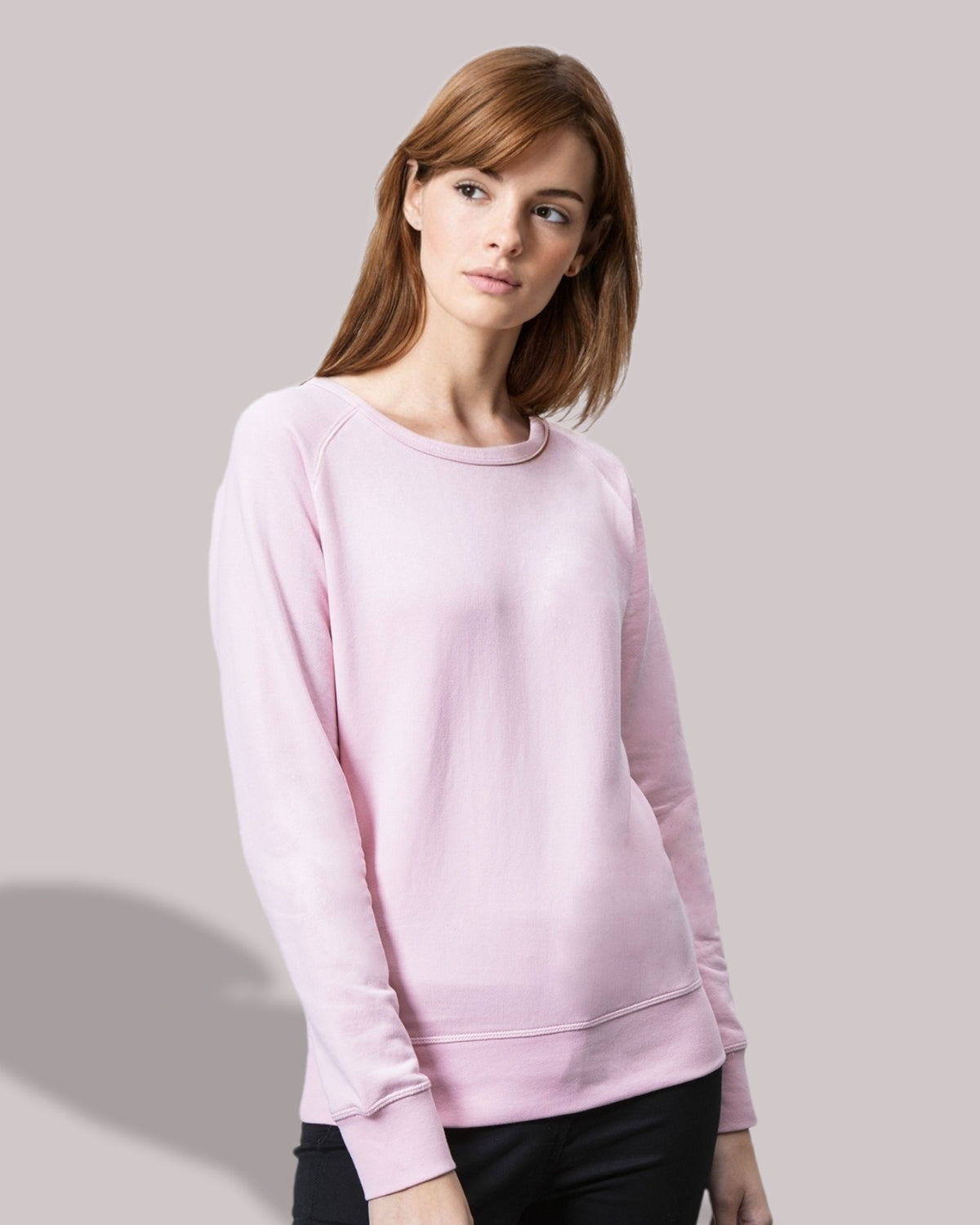 MTS M077 ― Damen Bio-Baumwolle Recycled rPET Raglan Sweatshirt - Soft Olive Grün