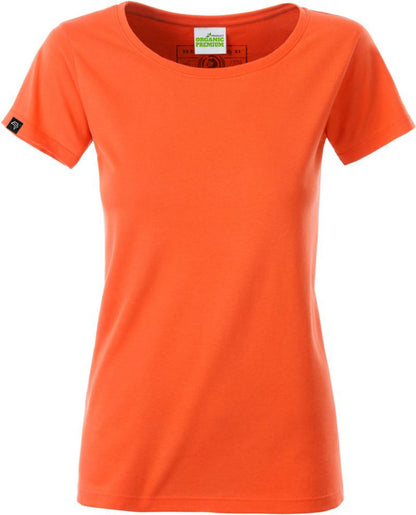 JAN 8007 ― Damen Bio-Baumwolle T-Shirt - Orange Rot Coral