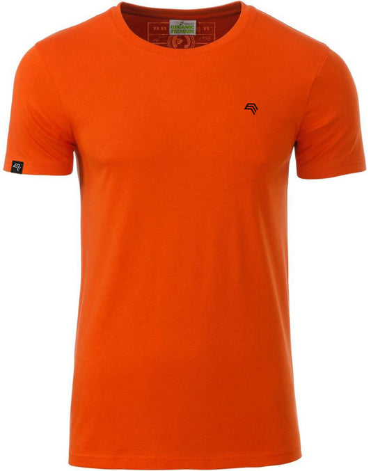 ― % ― JAN 8008 ― Herren Bio-Baumwolle T-Shirt - Dark Orange [M]