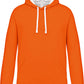 KRB K446 ― Bi-Color Hoodie Sweatshirt - Orange / Weiß
