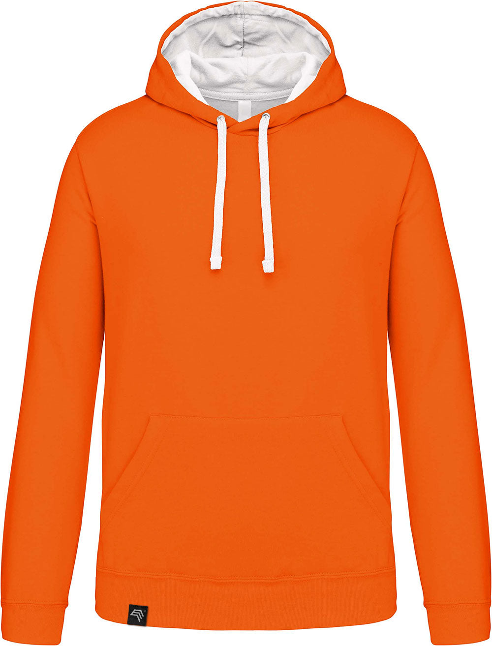 KRB K446 ― Bi-Color Hoodie Sweatshirt - Orange / White