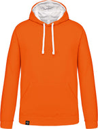 KRB K446 ― Bi-Color Hoodie Sweatshirt - Orange / White