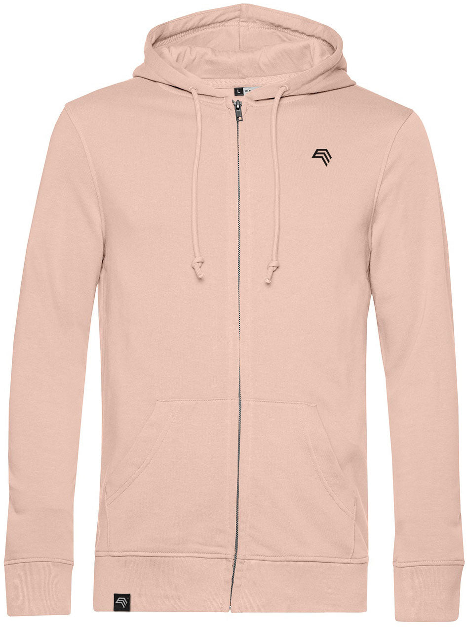 BAC U35B — Soft Hooded Sweatshirt with Organic Cotton - Soft Rosé