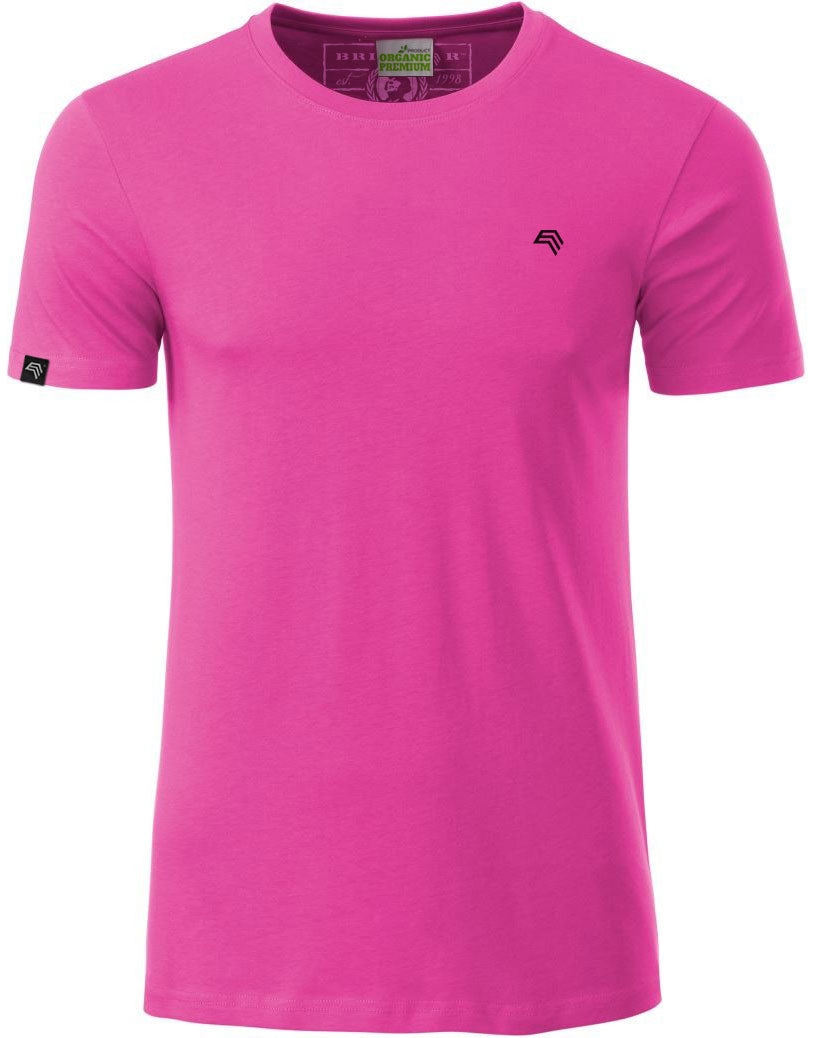 ― % ― JAN 8008 ― Herren Bio-Baumwolle T-Shirt - Rot Pink / L