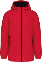 KRB 6152 – Unisex Hooded Parka made from Recycled Polyester - Red