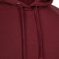 MMT 0611 ― Bi-Color No Pocket Hoodie Sweatshirt - Burgund / Rot Melange