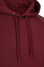 MMT 0611 ― Bi-Color No Pocket Hoodie Sweatshirt - Burgundy / Red Melange