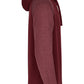 MMT 0611 ― Bi-Color No Pocket Hoodie Sweatshirt - Burgund / Rot Melange