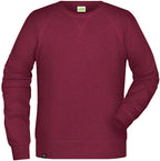― % ― JAN 8022 ― Bio-Baumwolle Sweatshirt - Rot Burgund Melange / 3XL