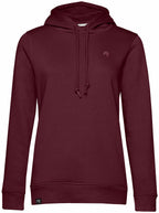 BAC W34B ― Soft Women's Organic Cotton Hoodie - Burgundy Brown Bordeaux Red