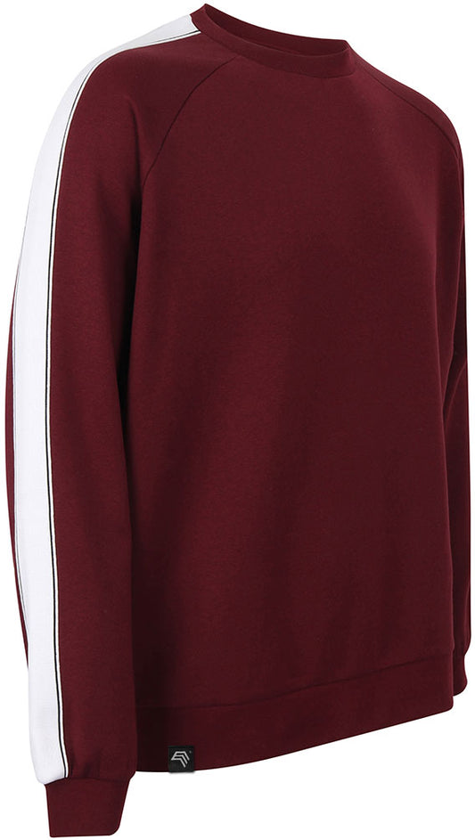 ― % ― SFT F523 ― Unisex Contrast Sweatshirt - Rot Burgund [M]