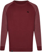 MMT 0510 ― Bi-Color Raglan Sweatshirt - Burgund Rot / Melange