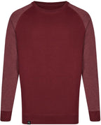 MMT 0510 ― Bi-Color Raglan Sweatshirt - Burgund Rot / Melange
