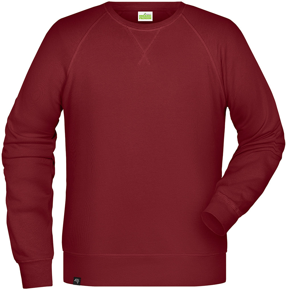 ― % ― JAN 8022 ― Bio-Baumwolle Sweatshirt - Rot Burgund / M