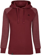 MMT 0621 ― Ladies Bi-Color No Pocket Hoodie - Burgundy Red / Heather