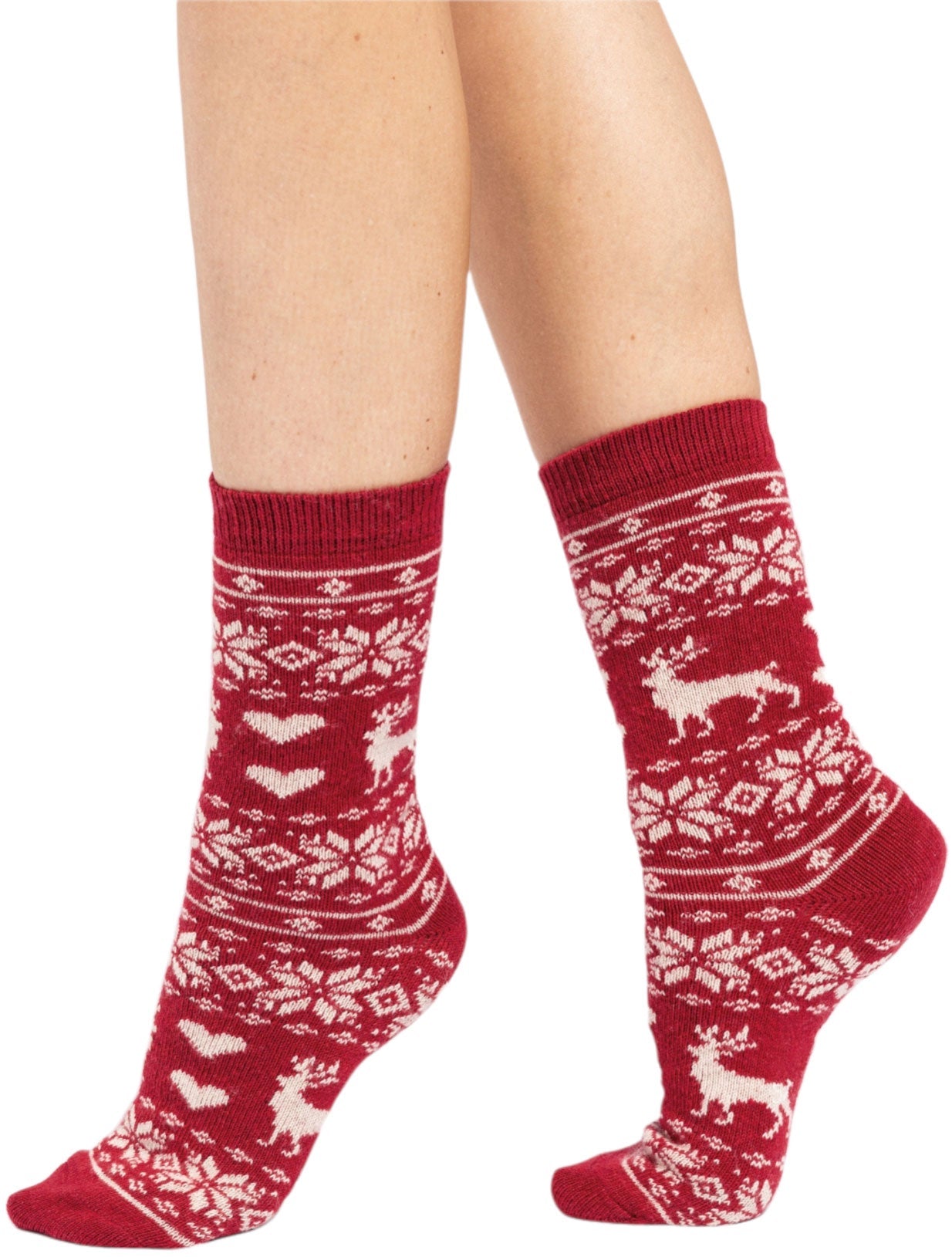 KRB 0819 ― Unisex Winterstrümpfe Socken (Made in Italy) - Rot