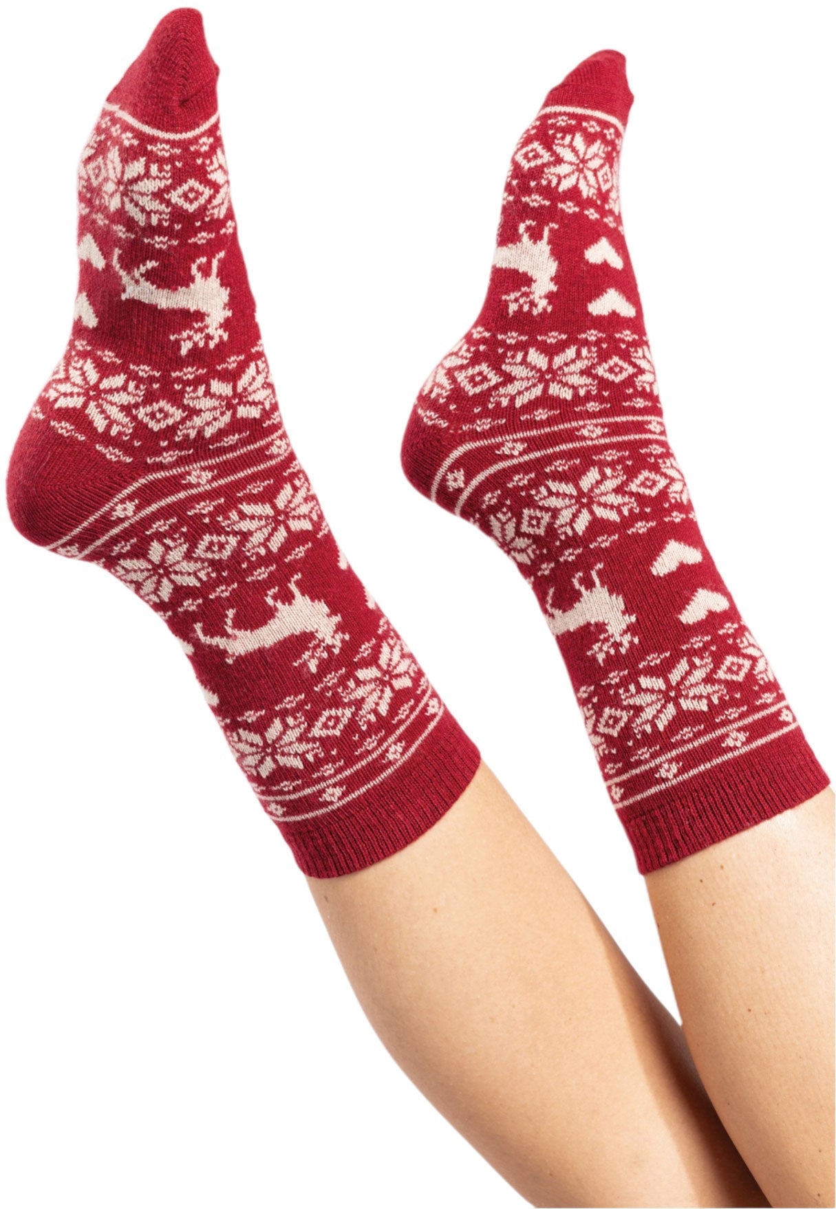 KRB 0819 ― Unisex Winterstrümpfe Socken (Made in Italy) - Rot