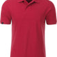 JAN 8010 ― Herren Bio-Baumwolle Polo Shirt - Carmine Rot Melange
